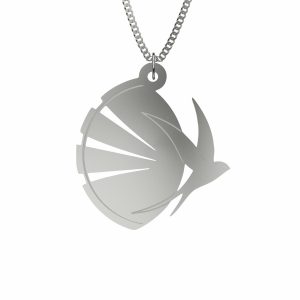Silver Swallow Bird Pendant Necklace (Andorinha Sun Edition) | 925 Solid Sterling Silver